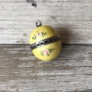 Rare Art Deco Sterling Enamel Perfume Pendant